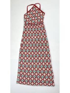 NWT Zara Crochet Knit Multicolor Halter Neck Tie Back Dress Size Small